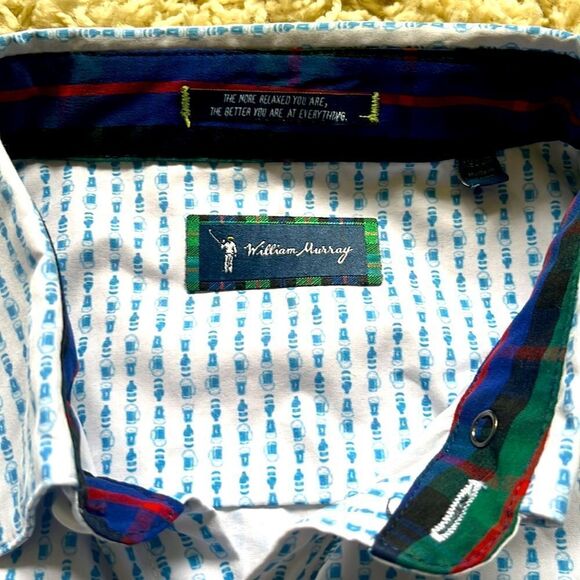 William Murray BEERSUCKER BUTTON DOWN long sleeve M - Picture 8 of 15